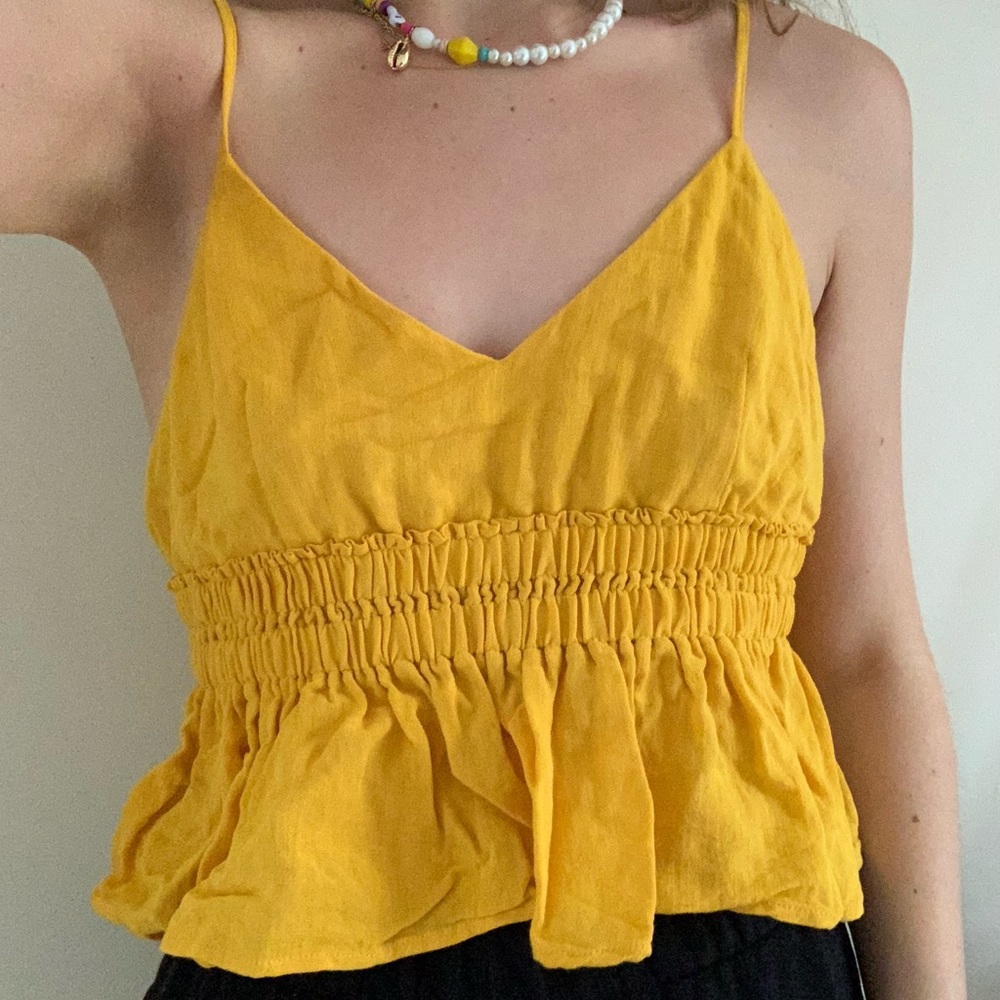 Trendy Peplum Crop Top